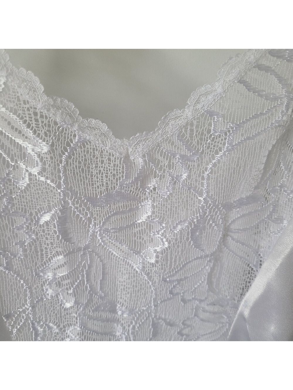 VINTAGE MAISON Christine By Tall Girl White Lace Camisole Size Large - Picture 3 of 8